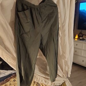 Jaded Gypsy Olive Green Pants S/M Never Worn